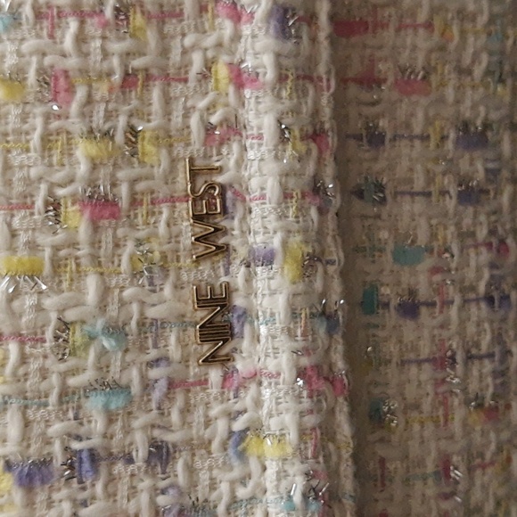 Nine West White Tweed Crossbody  Bag - Picture 5 of 5